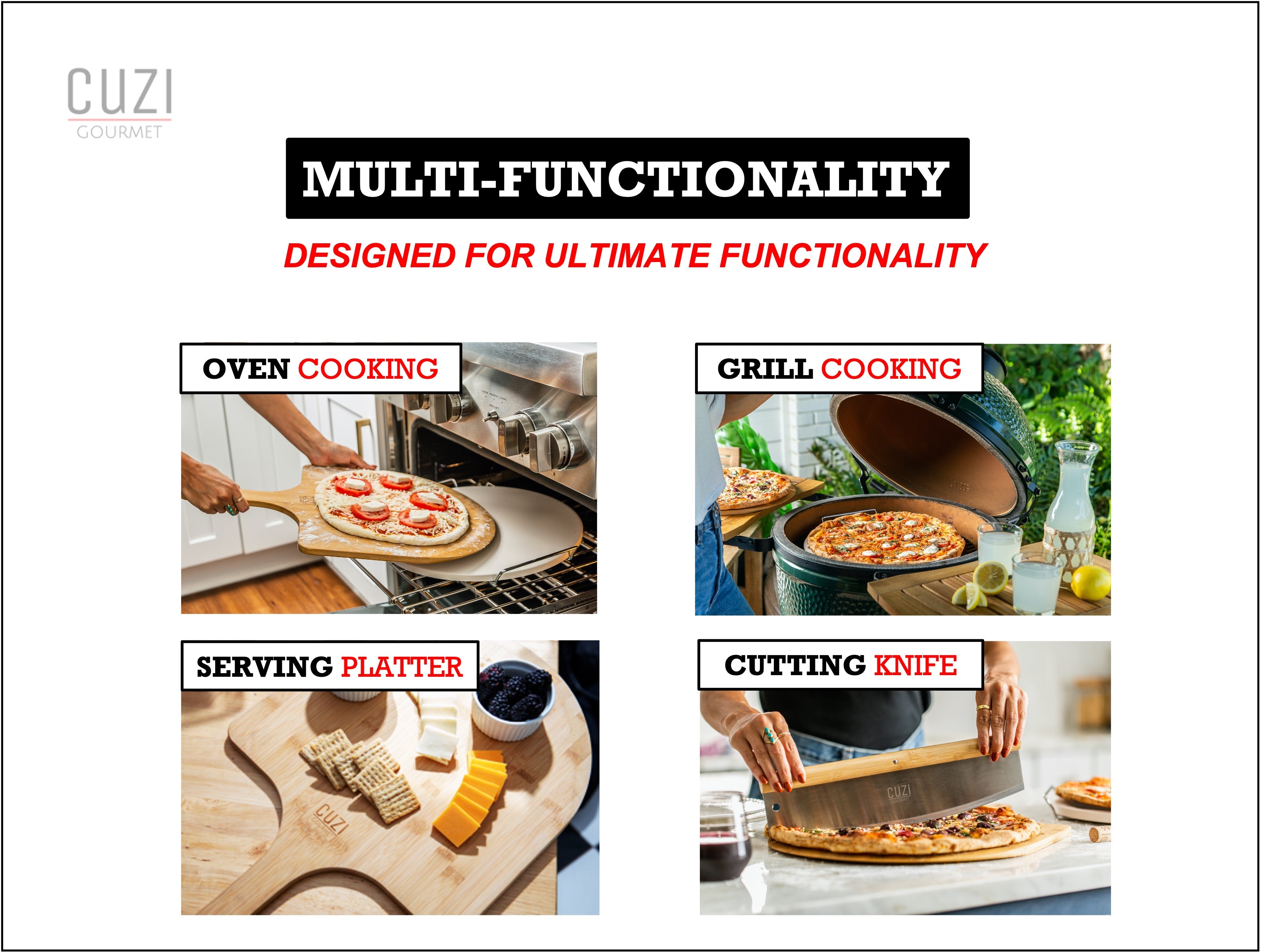 Blumtal - Pizza en pierre avec XL Pizza Pelle - Pizza Professional Set -  Cordiérite